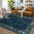 Modern Machine Washable Rugs Bordered Design Non-Slip Low Pile Rubber Backing Indoor Area Rug for Living Room Bedroom Kitchen Dining Room-1793041663