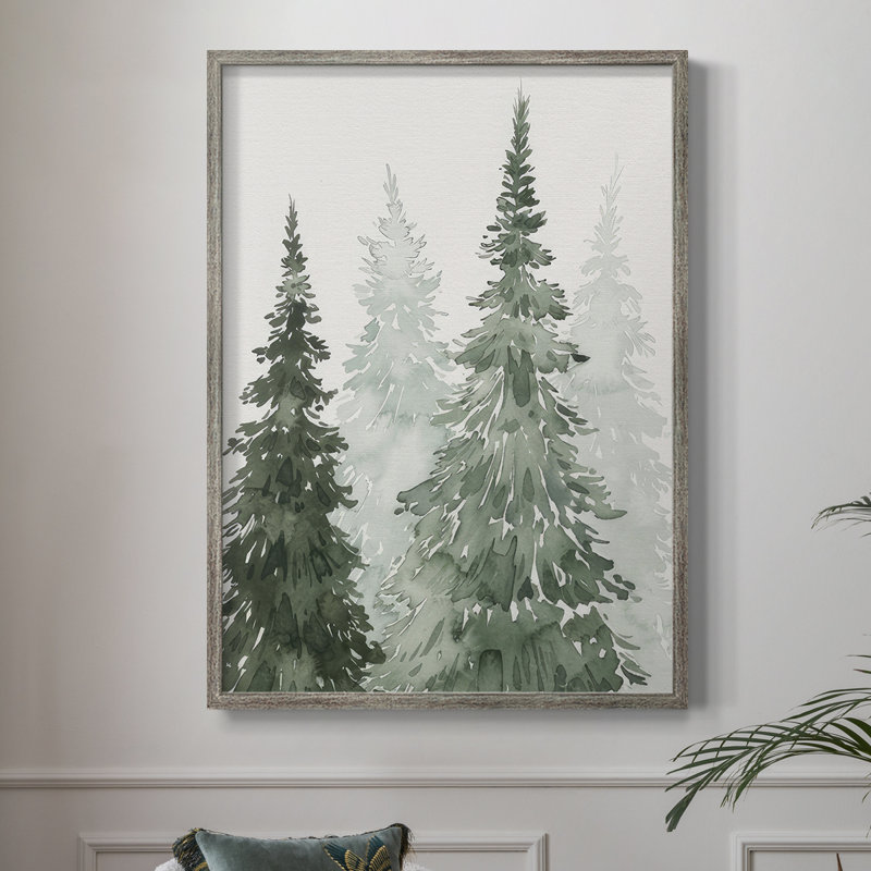 Impression encadrée Winter Washed Coppice II - bois massif, H 15 po x l 12 po