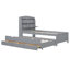 Lit plateforme en bois avec lit gigogne et tête de lit à DEL avec tiroirs (ancien SKU: N820S00008D)-1584996611-1584996610