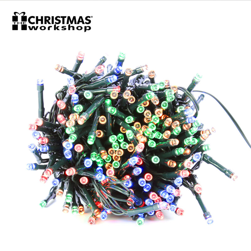 3293cm LED Twinkle Indoor / Outdoor String Lights, Green/Yellow/Purple