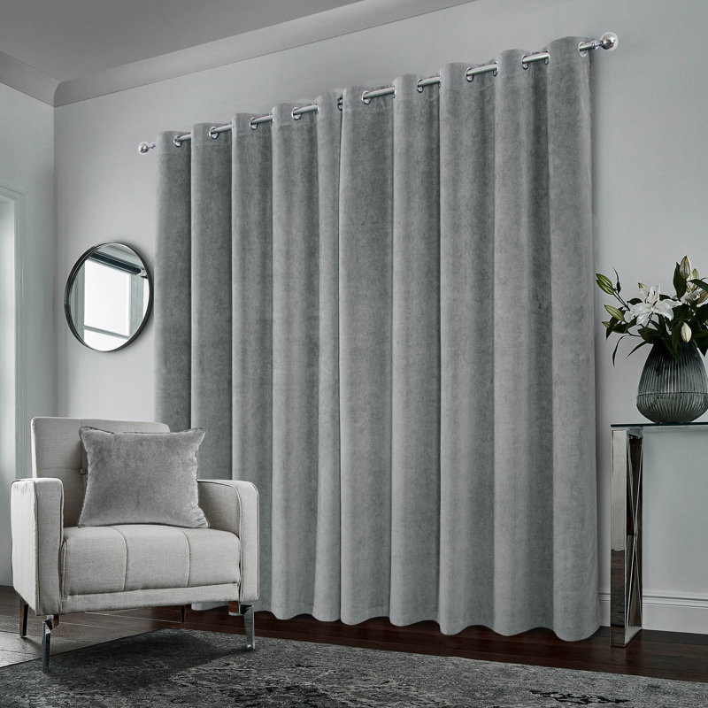 Ahnylah Blackout Curtain Pair, Grey, 168cm Width x 183cm Drop