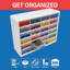 Armoire de rangement à tiroir en plastique blanc - Organisateur pour garage, perles, briques de construction, maquillage ou fournitures pour enseignant