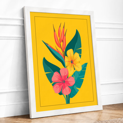 Tropical Bouquet Botanical - Framed Print