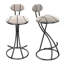 Tabourets de bar modernes rembourrés en forme de S (ensemble de 2)-1507612473