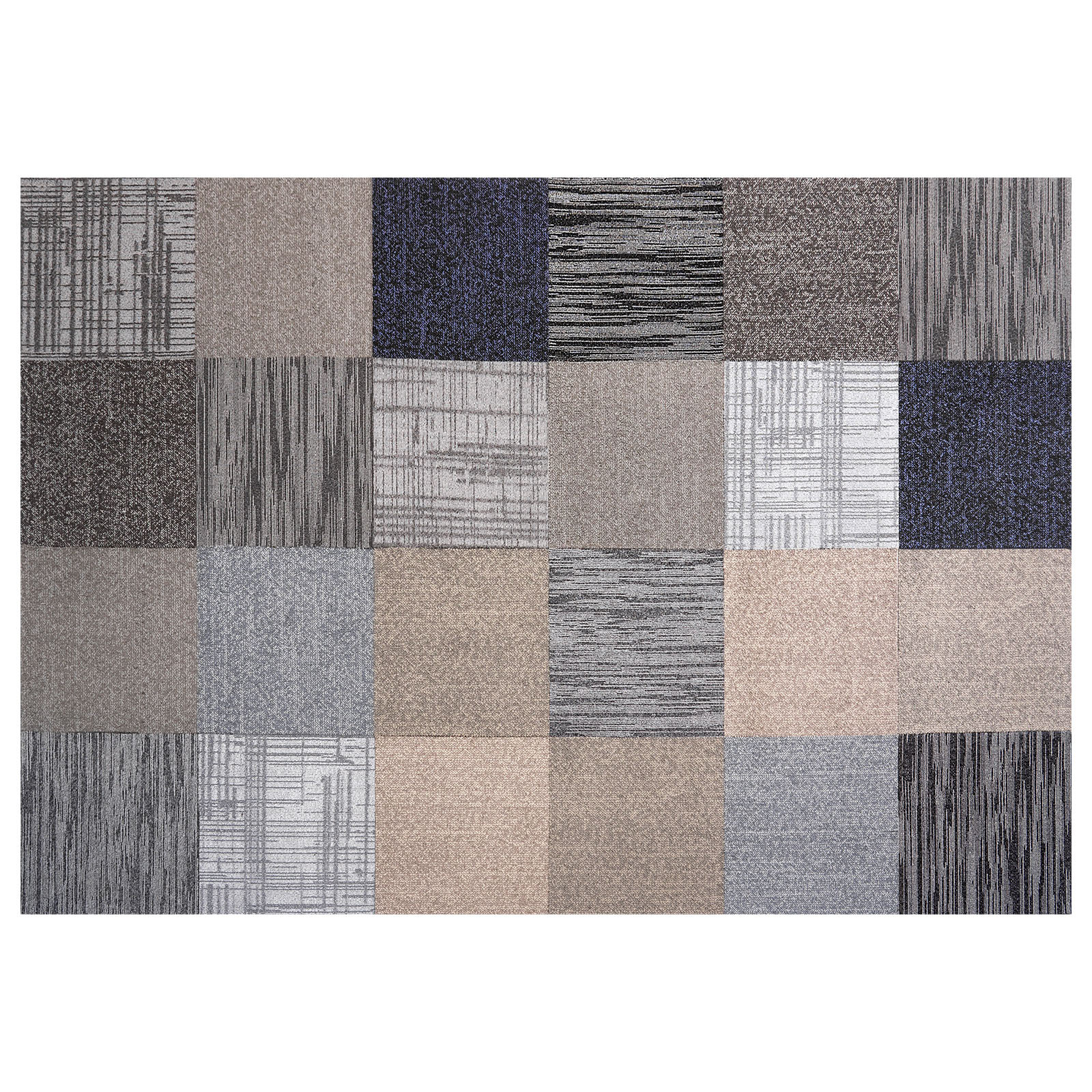 Polyester Patterned Rug Commercial Stellweilan Tessberg Carpet Tiles Reusable 20x20 inch, Modular Carpet ...