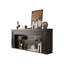Black Solid Wood TV Cabinet Fireplace-117628759
