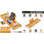 Plateau de bain pliable et ajustable en bambou avec repose-livres