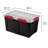 Sterilite 13.5 Gal Gasket Box Stackable Storage Container w/ Lid, Black, 16 Pack