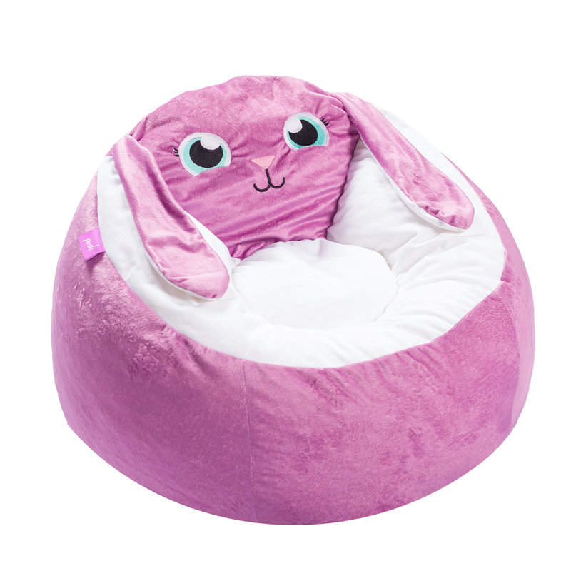 Fauteuil à billes Animal, Lapin mauve