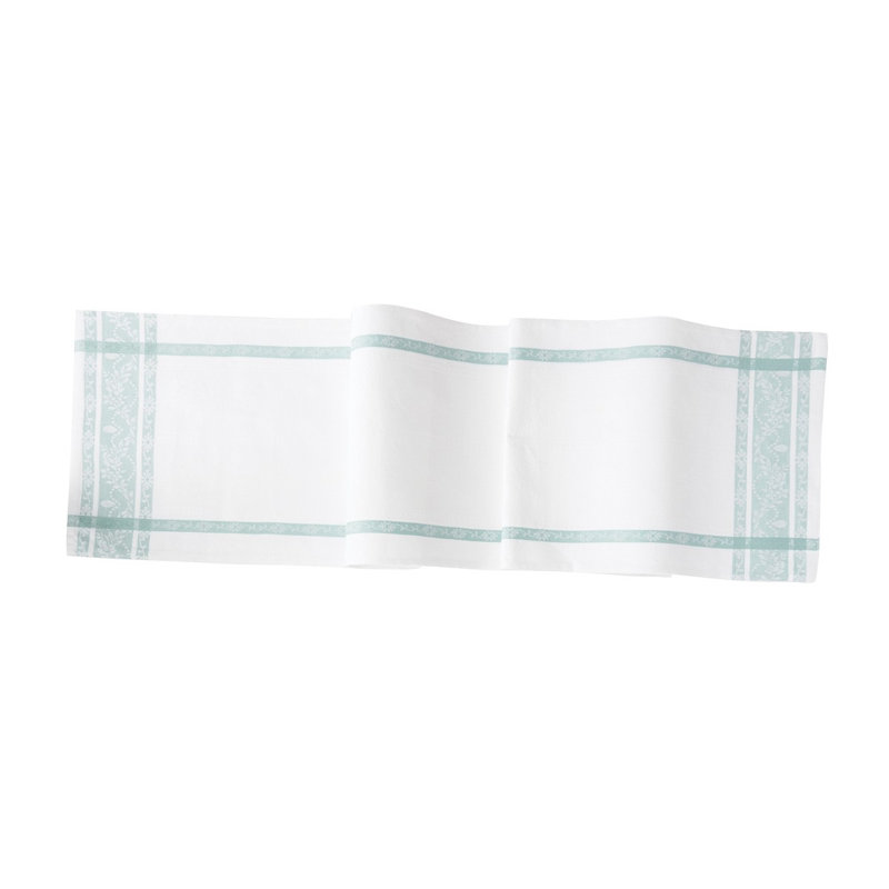 Chemin de table en jacquard à motif treillis rose Rodrigo, Verre de mer