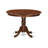 3 Piece Modern Dining Table Set Contains a Round Wooden Table with Pedestal and 2 Cream Linen Fabric Parson Dining Chairs, Mahogany-856811699-856811700-909101381