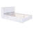 White Queen Storage Platform Bed with Pull-Out Shelves and Trundle, Solid Pine Wood-220846487
