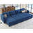 Soneson Hunsicker 116.6'' Large Modular Variable Sectional Upholstered Sleeper Couch Storage Sofa Bed-9 Piece-1557984039
