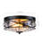 Boatner Flush Mount Ceiling Light With Clear Hammered Glass-1557991969