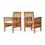2Pcs Chaises de salle à manger d'extérieur en bois avec coussins et chaise d'extérieur 2Pcs Temps doux-607293585