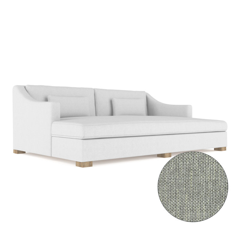 Crosby Slope Arm Daybed, Vintage Leather Graphite, Weathered