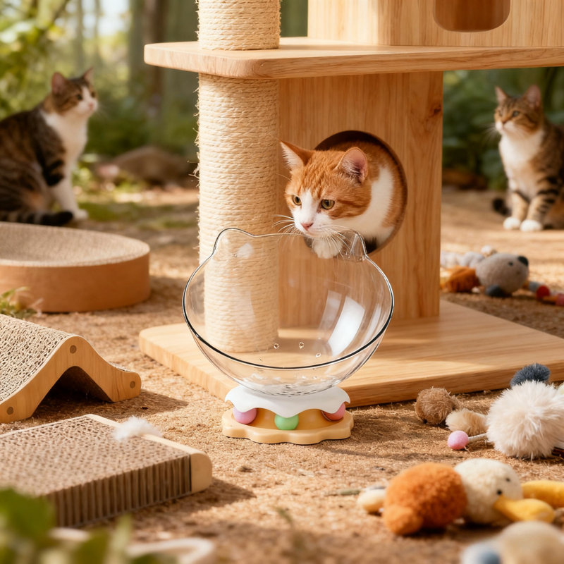 Space Capsule Cat Nest For Small Cats (includes Cat Teaser Wand)