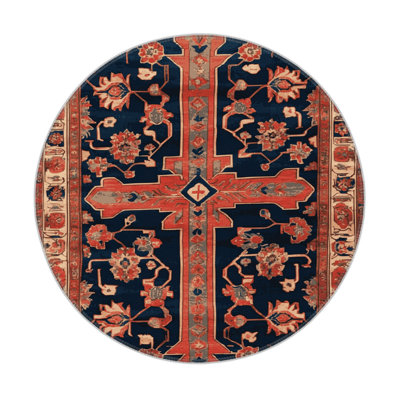 Persian Brown Indoor and Outdoor Area Rug