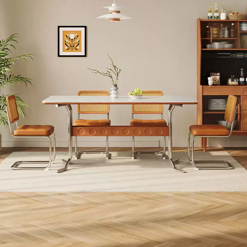 Combinaison de table et chaises de salle à manger rétro, H 29,52 po x L 55,11 po x l 31,49 po