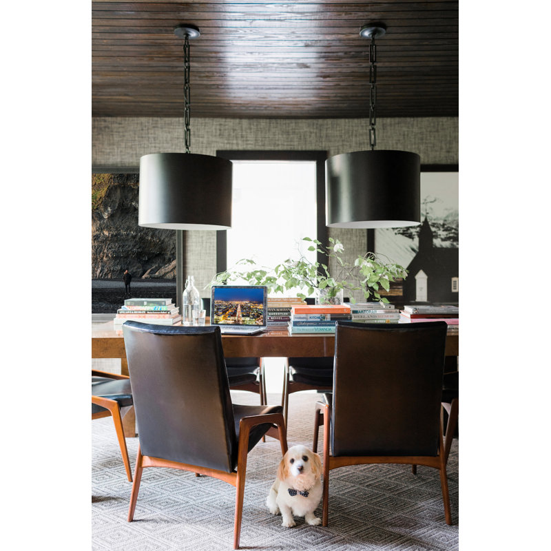 Alston 6 Light Drum Pendant, Matte Black