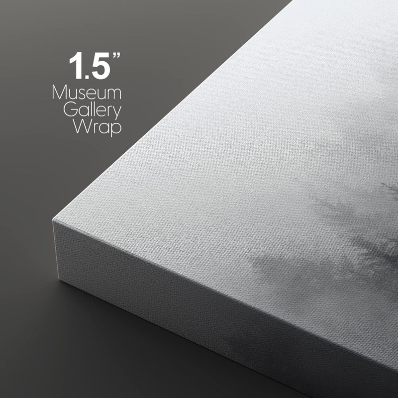 Misty Forests of Evergreen Coniferous Trees in an Ethereal Landscape - 3 Piece Canvas Photograph Print, 36" H x 24" W