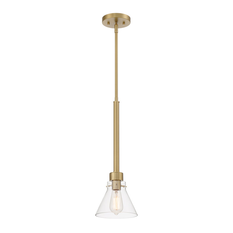 Luminaire suspendu conique à 1 lumière Kylepatrick, H 56,5 po x l 7 po x P 7 po