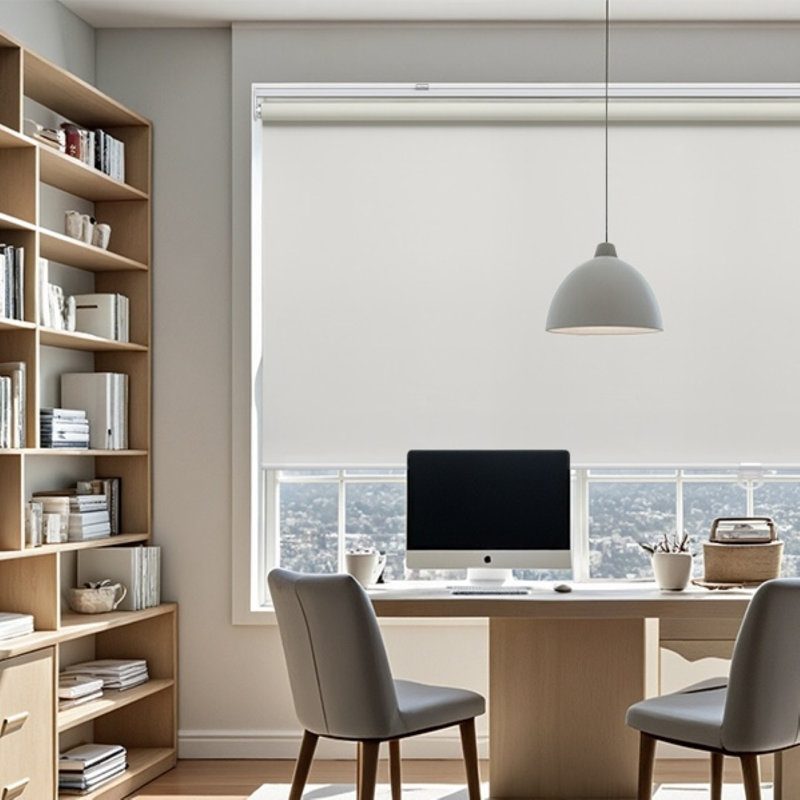 Rideaux occultants SUNOFF avec stores à enroulement sans cordon, protection UV et stores d'isolation thermique pour fenêtres, convenant au bureau et à la maison