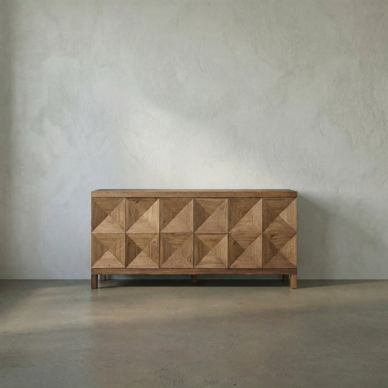 Quadrant 76'' Solid Wood Sideboard, Dark Walnut