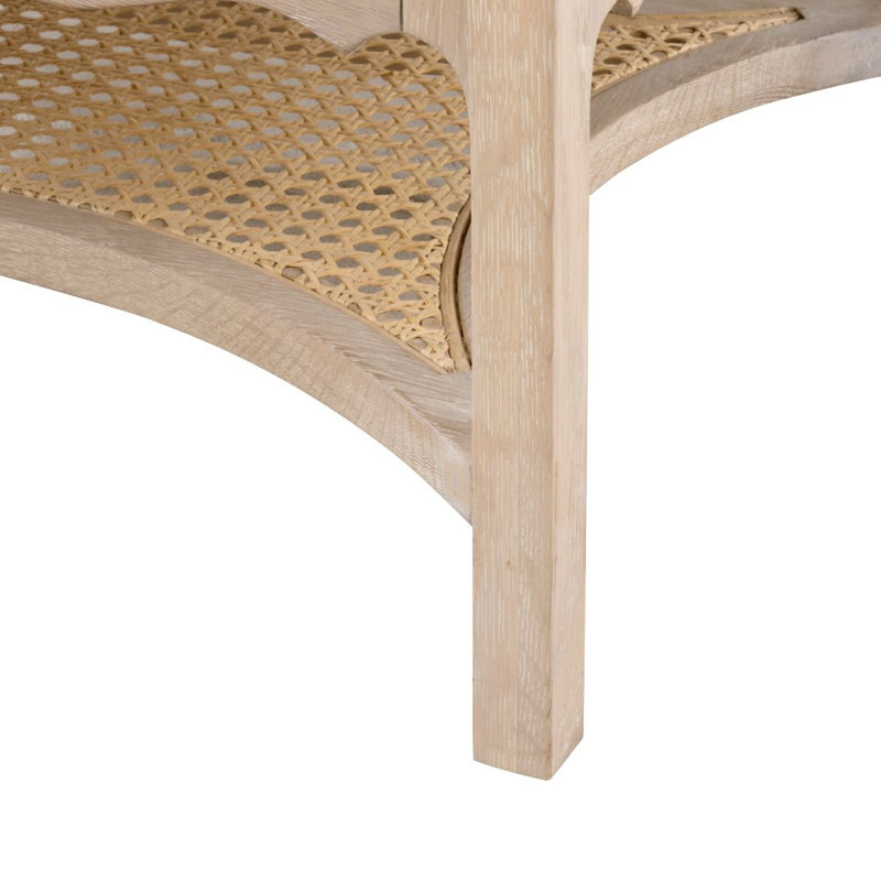Glass End Table, Brown