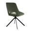 Chaise de bureau pivotante en similicuir avec accoudoirs et base stationnaire Jakavian-878900198
