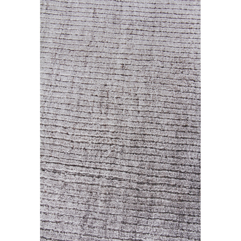 Robin Hand-Loomed Cotton Charcoal Area Rug, Rectangle 10' x 14', Gray