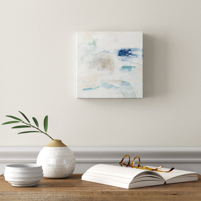 « pebble coast iii »-reproduction d’art sur toile, H 10 po x l 10 po x P 1,5 po, Toile tendue