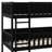 Triple-Tier Bunk Bed In Solid Rubber Wood, Featuring Integrated Ladders And Removable Safety Guardrails-1835446211