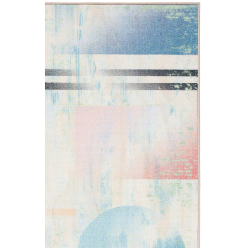 Washable Geometric Indoor Rug, Rectangle 8'9" x 12'