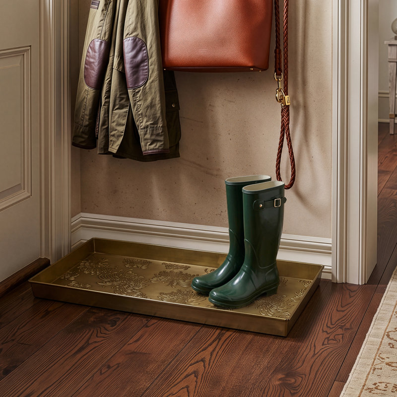 Spider Mums 30 in. x 13 in. Indoor Boot Tray