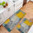Yellow & Gray Geometric, 2 Count Non Slip Kitchen Mats