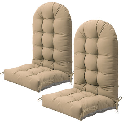 Adirondack Chair Cushion Set of 2, Thickened Patio Chair Cushions with Ties, Waterproof and UV-Protected Rocking Chair Cushion for Indoor and Outdoor