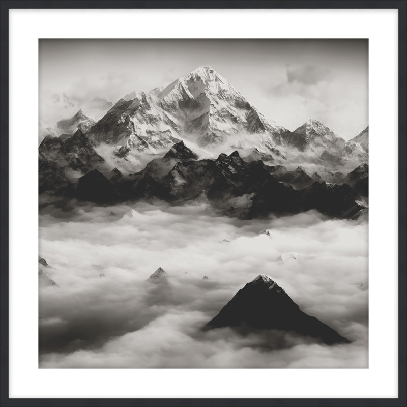 Snowscape 8, reproduction d'art encadrée, H 33,5 po x l 27,5 po