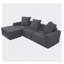 Canapé modulaire convertible convertible en microfibre-333597364