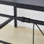 3-Tier Black Metal Storage Shelf Rack with Adjustable Shelves, Hanging Hooks and Anti-Slip Feet, Freestanding Utility Shelving Unit for Kitchen, Bathroom, Living Room, Office, Balcony and Garage