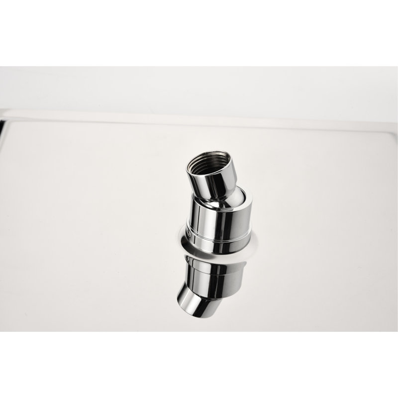 White Brass Bathroom Shower System - Luxury Rainfall Faucet With Wall Mounted Design And Easy Clean Head Installation