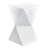 Prism Hourglass Glass Side Table - White-470376046
