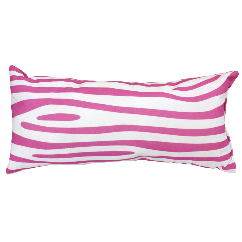 Animal Print Reversible Throw Pillow, Pink/White