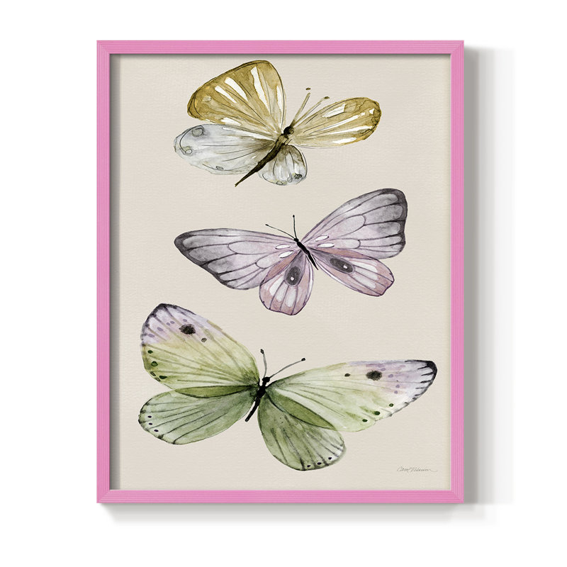 «Fly Away II», reproduction encadrée - bois massif, H 11 po x l 9 po, Rose