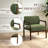 Modern Solid Wood Accent Chair Arm Chair with Adjustable Backrest 360° Rotating-1001303114