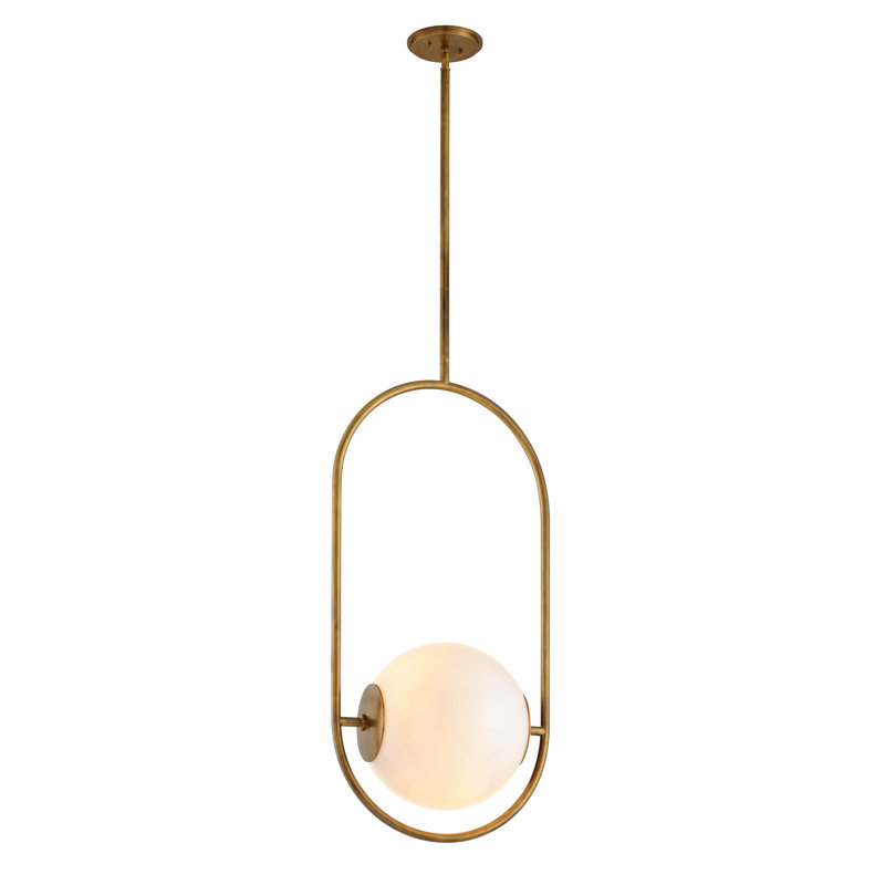 Everley 1 - Light Single Geometric Pendant, 37.5" H x 13" W x 37.5" D