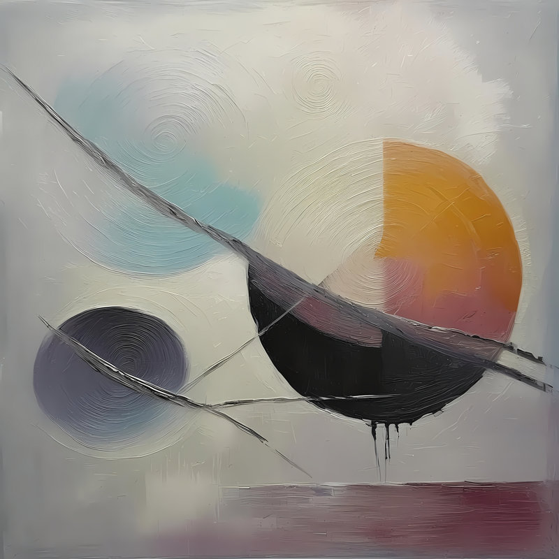 Intersecting Paths, 42" H x 42" W