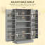 5-Tier Adjustable Storage,Pantry Cabinet,for Kitchen,Door Shelves,Double Doors