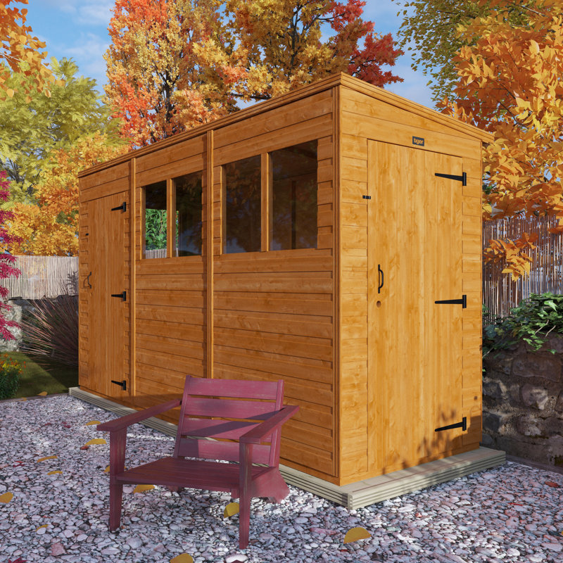 12x4w TigerFlex® Shiplap Pent 2-Door Shed