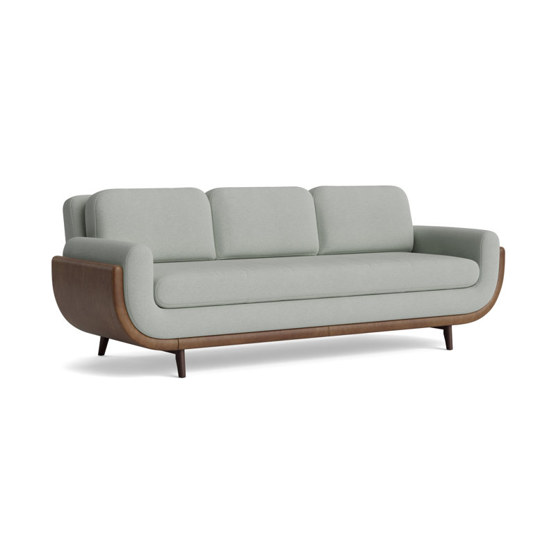 Regatta 90 Sofa, Performance Boucle-Mineral Green/Bedford-Tobacco, Java